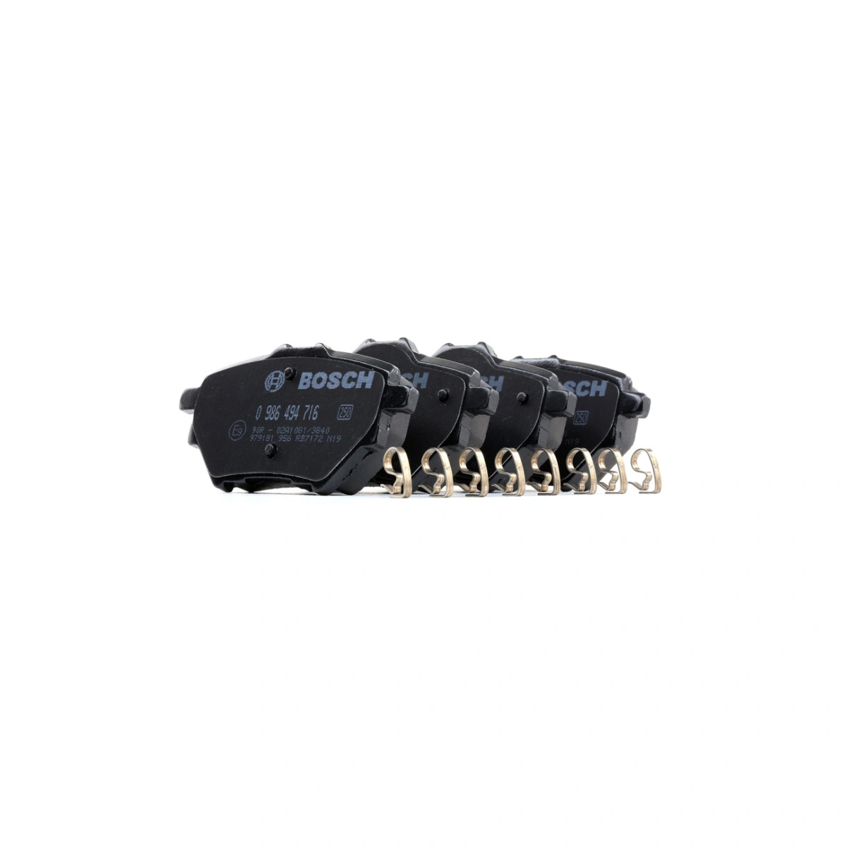 Bosch 0986494716 Arka Fren Balatası - Fiat Doblo, Peugeot 208, Citroen C3 (2013-2024, 1.2-2.0L)