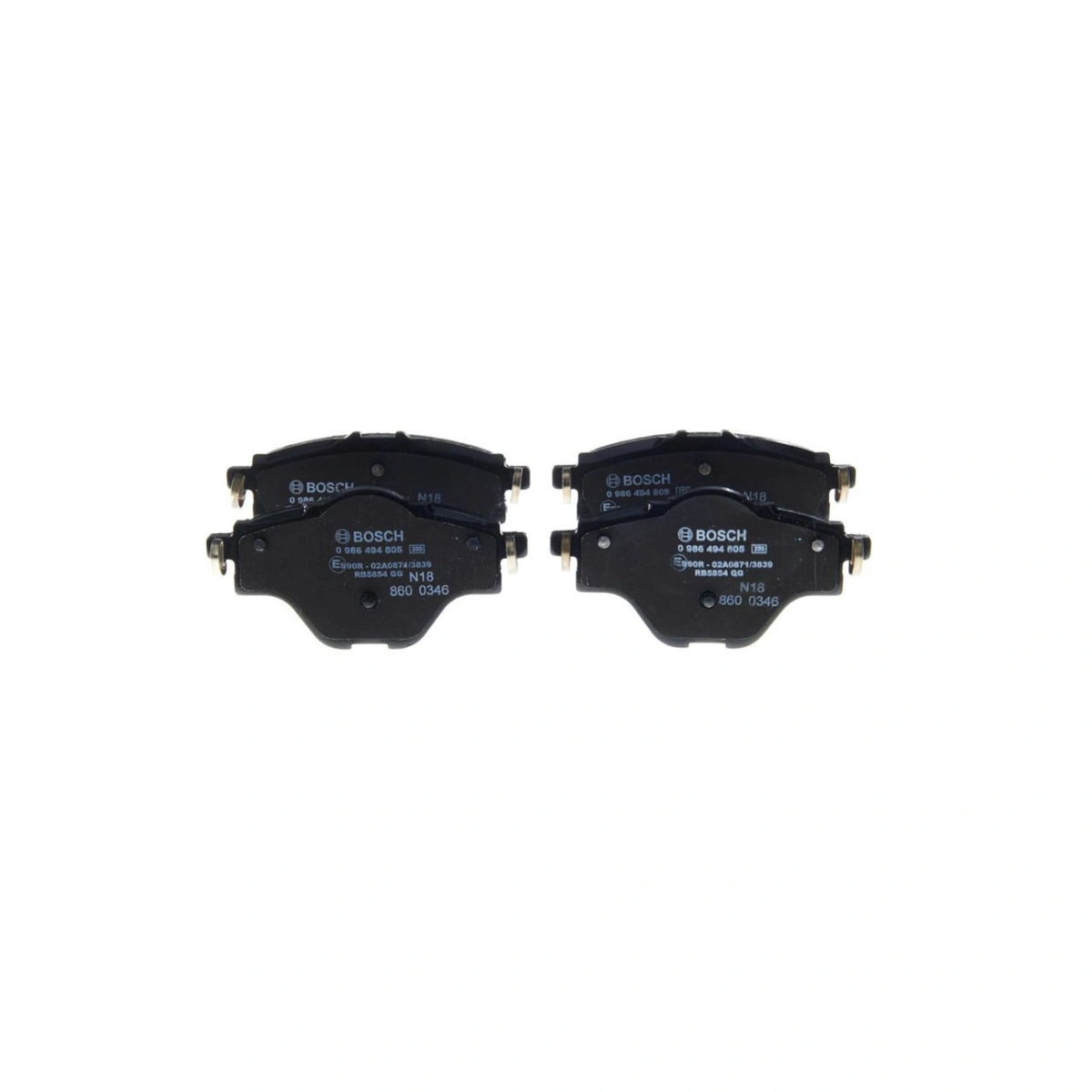 Bosch 0986494805 Arka Fren Balatası - Peugeot 5008, Citroen C4, Opel Astra (2013-2023, 1.2-2.4L)