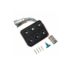 ECUMaster CAN Keyboard 6 Pozisyon - IP67, RGB LED, 4 Kablo