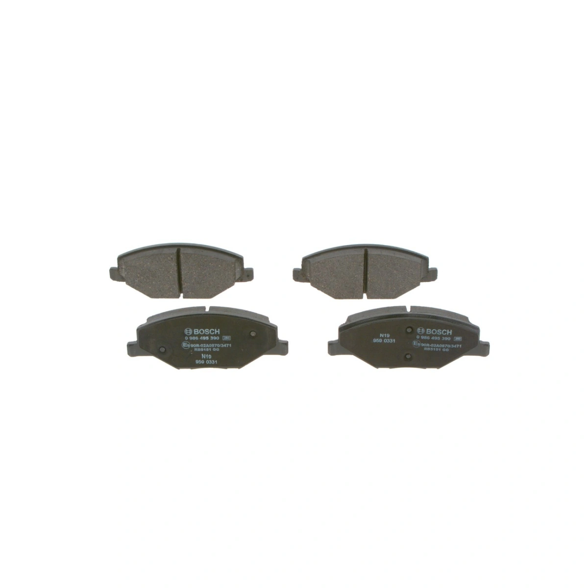 Bosch 0986495390 Ön Fren Balatası - Volkswagen Polo (2010-2022, 1.4-1.6L)