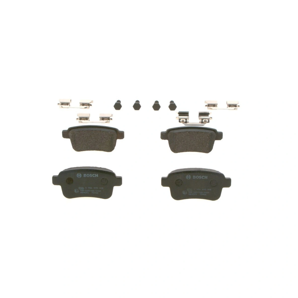 Bosch 0986495418 Arka Fren Balatası - Renault Kangoo, Mercedes Citan (2008-2021, 1.2-1.6L)