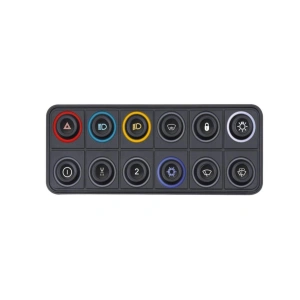 ECUMaster CAN Keyboard 12 Pozisyon - IP67, RGB LED, 4 Kablo