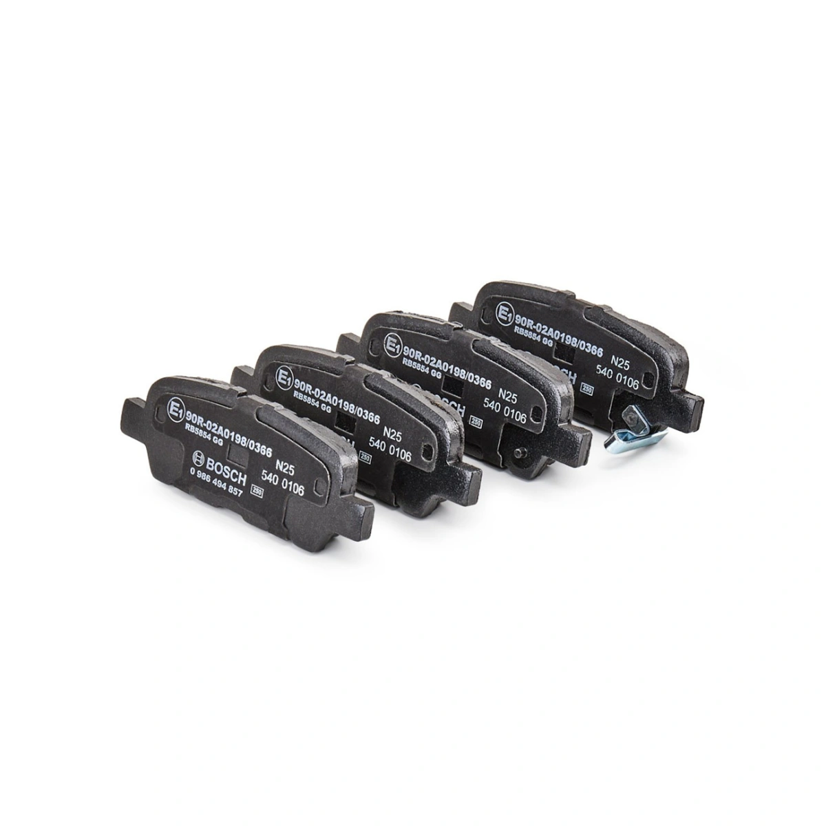 Bosch 0986494857 Arka Fren Balatası - Infiniti Q50, Nissan Juke, Renault Koleos (2003-2019, 1.2-4.5L)