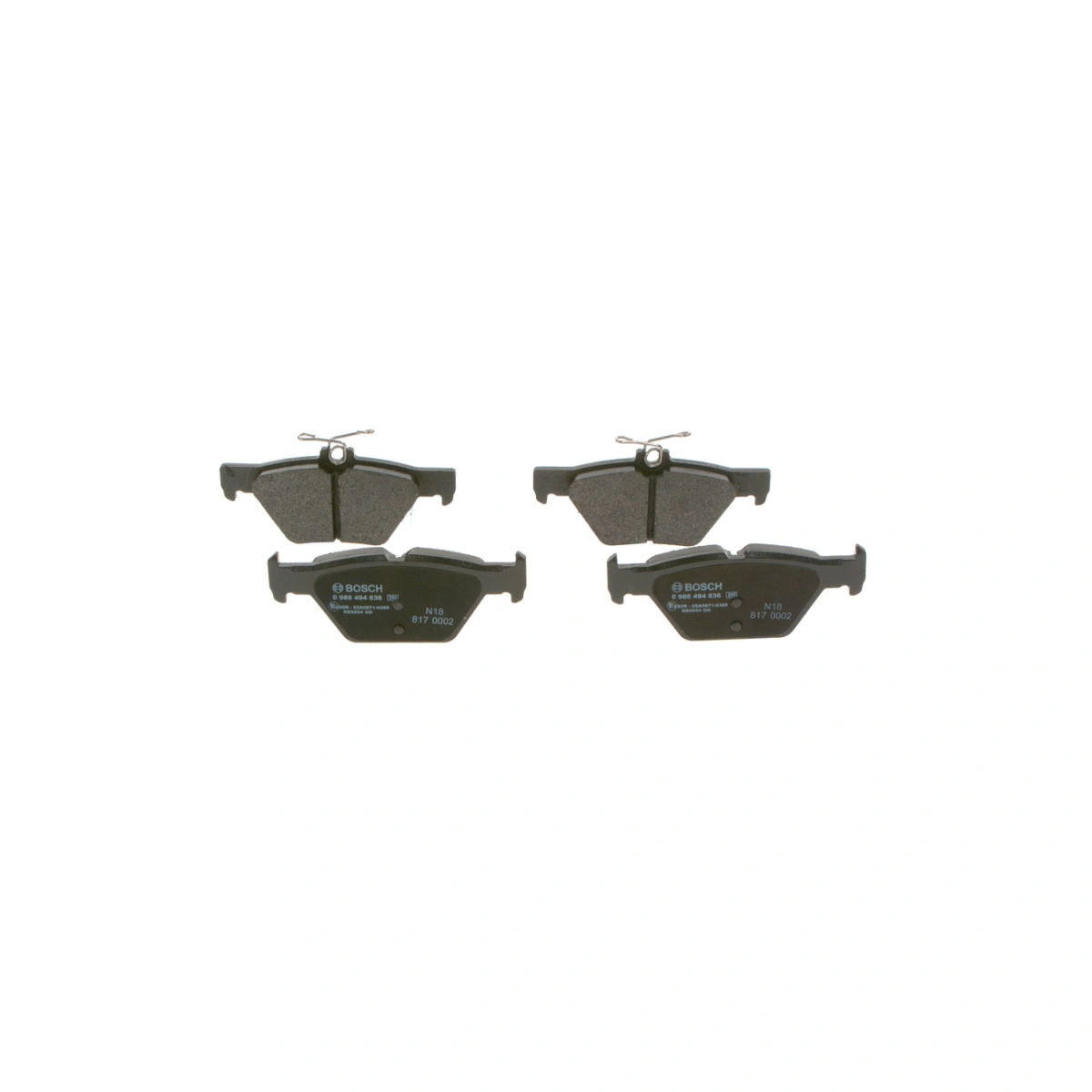 Bosch 0986494836 Arka Fren Balatası - Subaru Impreza/Xv/Outback (2014-2024, 1.6-3.6L)