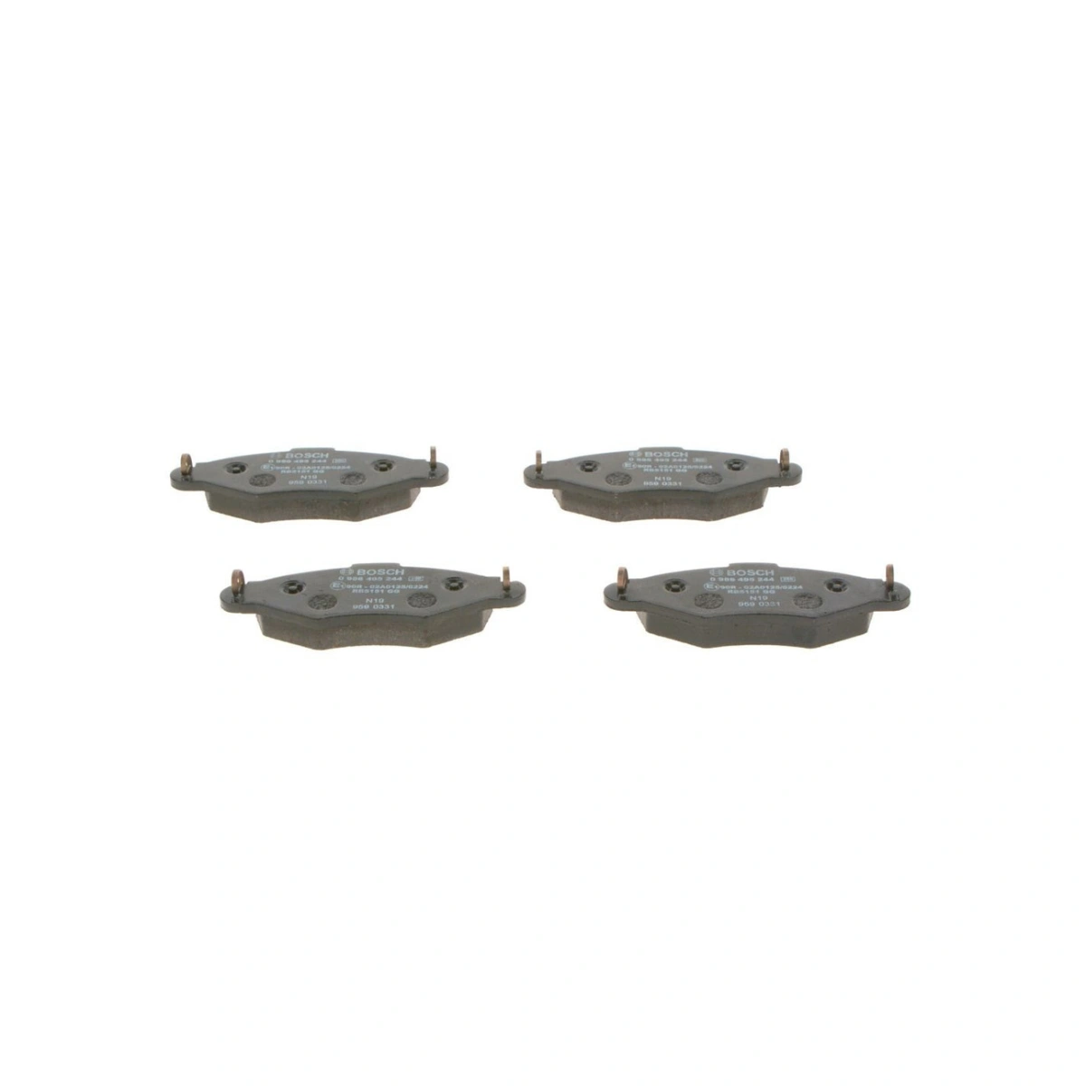 Bosch 0986495244 Ön Fren Balatası - Peugeot 206/207, Naza 206 (1998-2014, 1.0-1.6L)