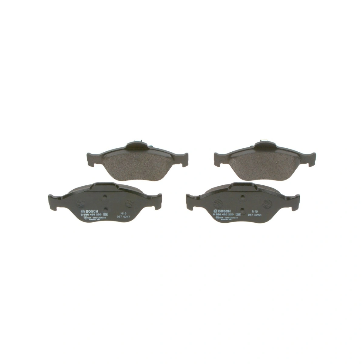 Bosch 0986495220 Ön Fren Balatası - Ford Focus/Fiesta, Mazda 2 (1995-2012, 1.2-1.8L)