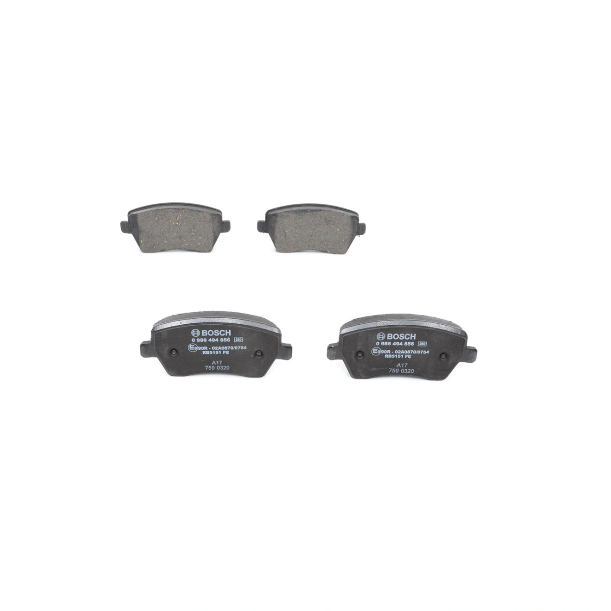 Bosch 0986494856 Ön Fren Balatası - Lada Vesta, Nissan Np200 (2008-2024, 1.5-1.8L)