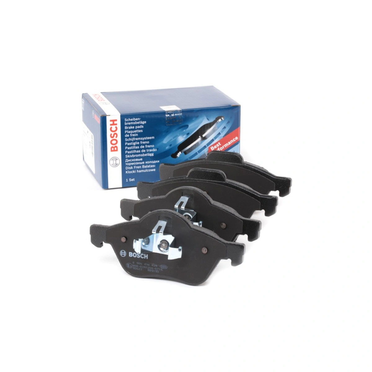 Bosch 0986494439 Ön Fren Balatası - Renault Clio/Megane/Scénic (2002-2014, 1.2-2.0L)