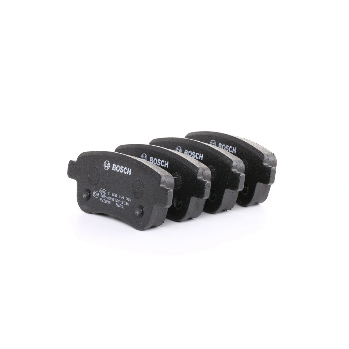 Bosch 0986494384 Arka Fren Balatası - Renault Clio/Megane/Fluence (2008-2017, 1.0-2.0L)