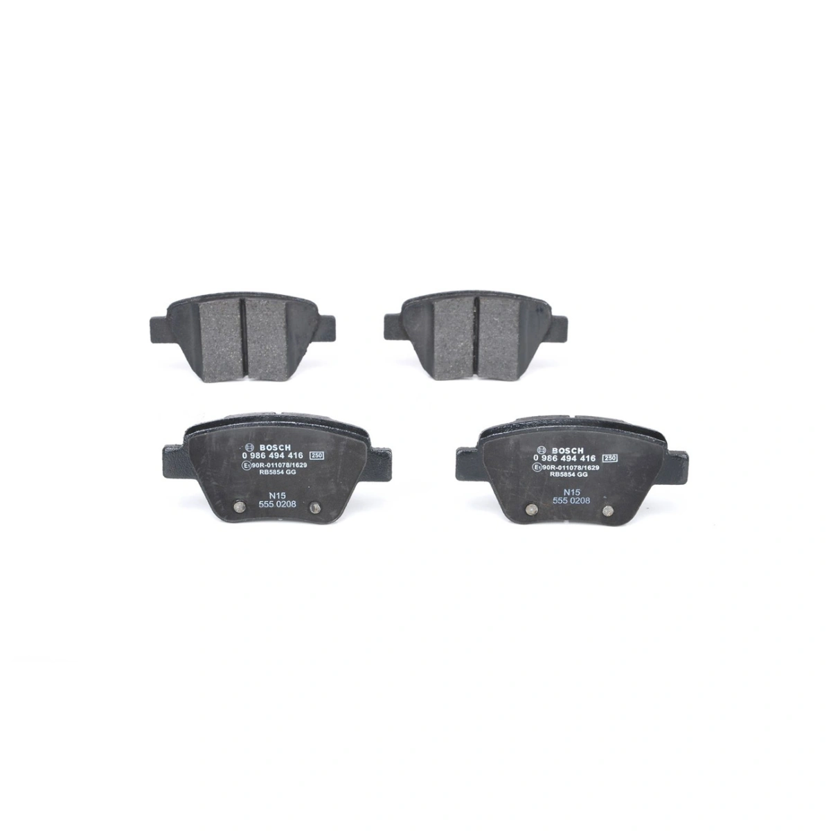 Bosch 0986494416 Arka Fren Balatası - Volkswagen Golf, Audi A3, Skoda Octavia (2003-2020, 1.2-3.6L)
