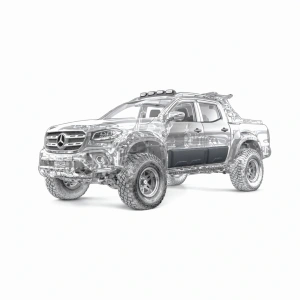 Apex Aero Design - Mercedes X Class W470 (2017+) - Gövde Kaplaması 4 Parça - Body Cladding