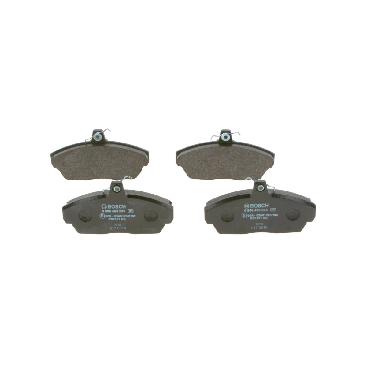 Bosch 0986495233 Ön Fren Balatası - Honda Civic / Concerto, MG ZR / ZS, Rover 200 / 25 / 400 / 45 (1988-2005)