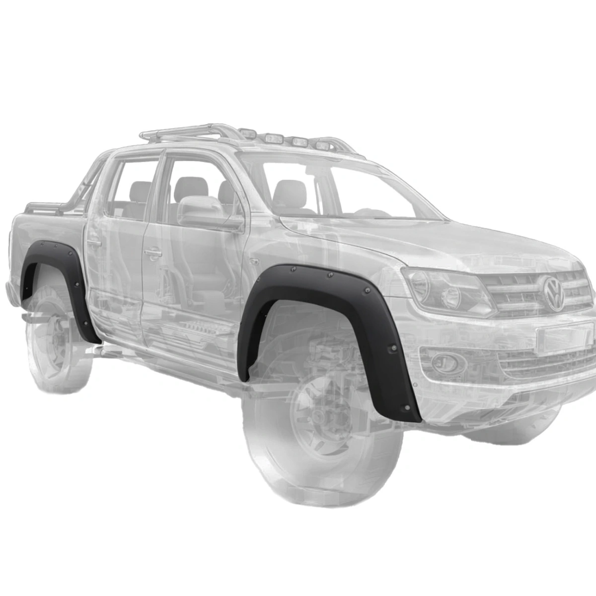 Apex Aero Design - Volkswagen Amarok (2010-2016) - Dodik - Çamurluk Kaplaması 4 Parça - Fender Flares