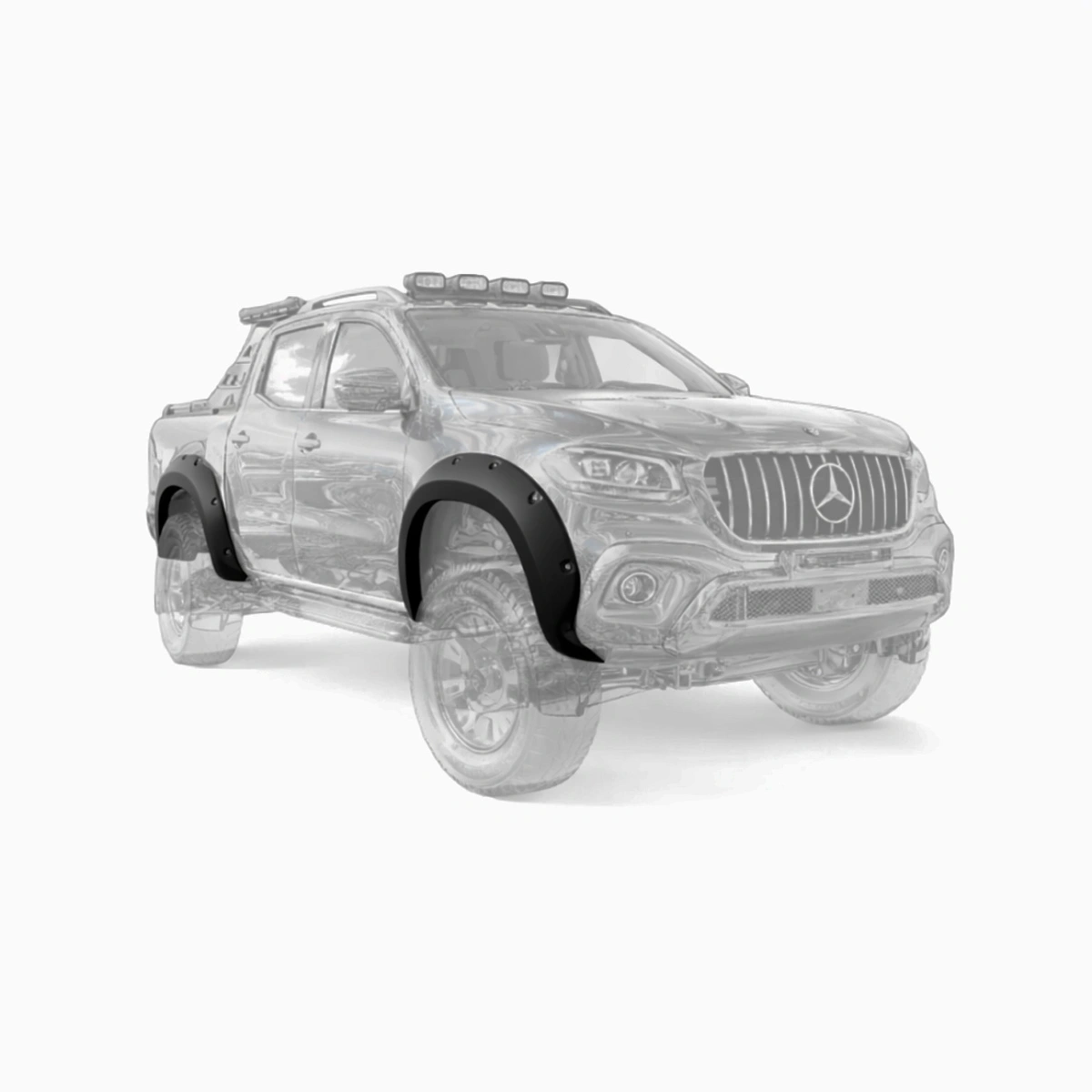 Apex Aero Design - Mercedes X Class W470 (2017+) - Dodik - Çamurluk Kaplaması 4 Parça - Fender Flares