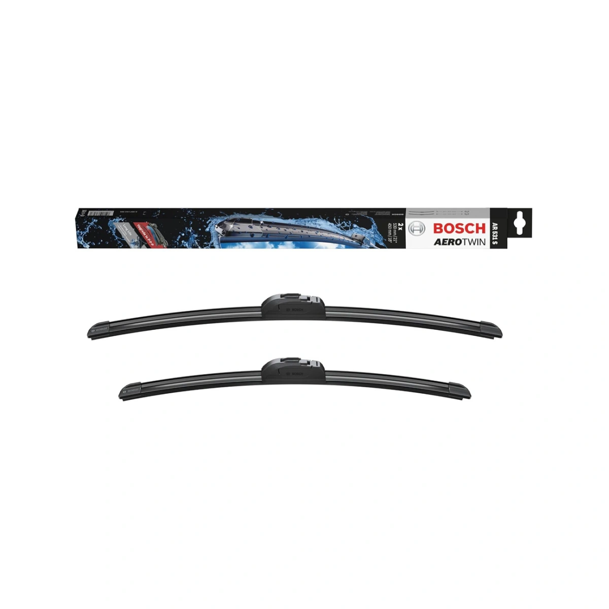 Bosch 3397118901 Aerotwin AR531S Ön Silecek Seti - 530/450 (21"/18") - Ford Ka II/Fiat 500 312/Opel Adam