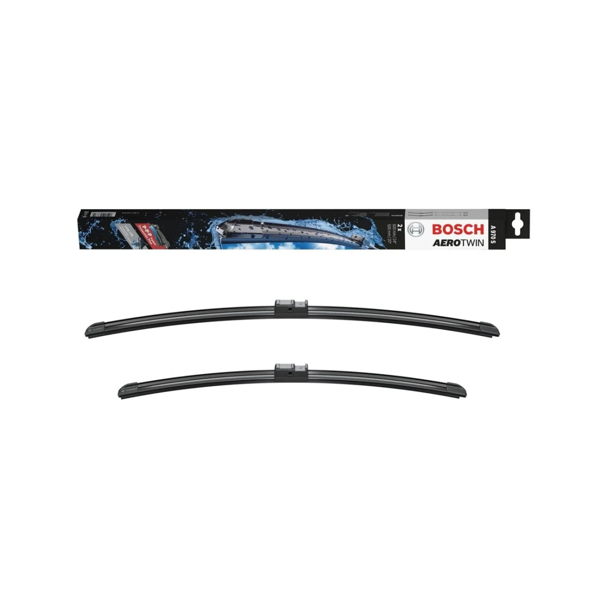 Bosch 3397118970 Aerotwin A970S Ön Silecek Seti - 600/500 (24"/20") - Bmw 3 E46/Citroen C5 I/Peugeot 406/607