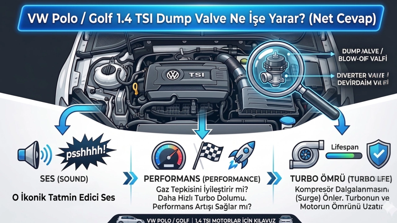 VW Polo / Golf 1.4 TSI Dump Valve Ne İşe Yarar?