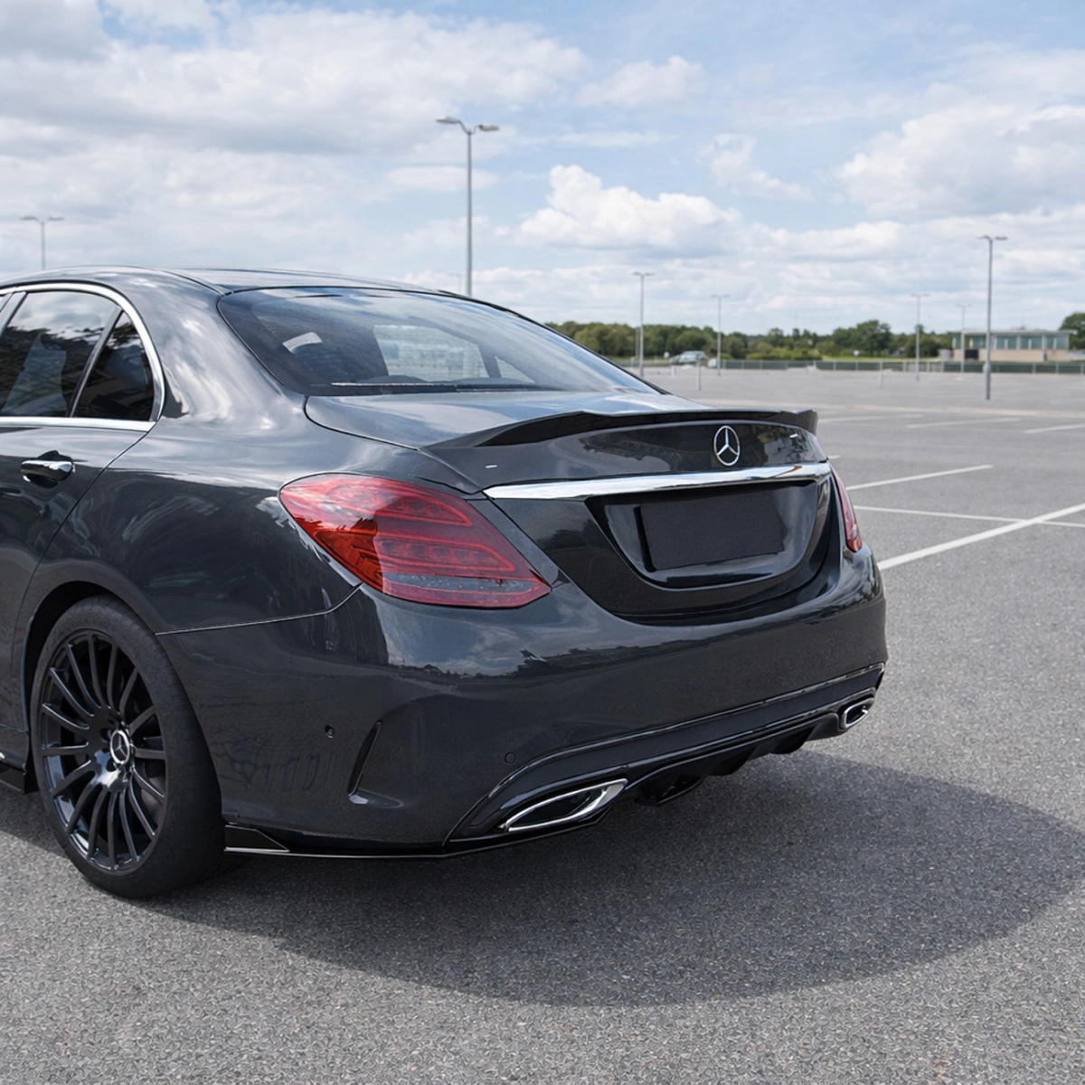 Apex Aero Design - Mercedes C-Class W205 AMG (2014-2018) - Arka Yan Lip - Rear Side Splitter