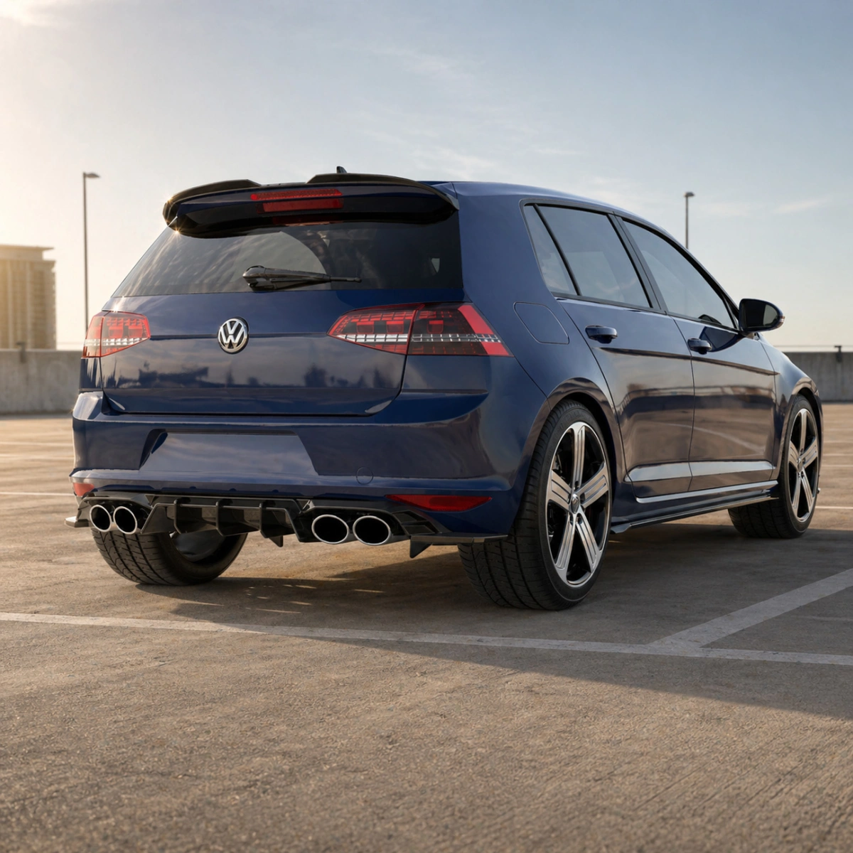 Apex Aero Design - Volkswagen Golf Mk7 R (2013-2016) - Arka Yan Splitter 2 Parça - Rear Side Splitter