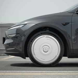 HALOBLK HALODISC 2 CyberTrack - Tesla Model Y - 19 inç Aerodinamik Beyaz Jant Kapağı - 4 Adet