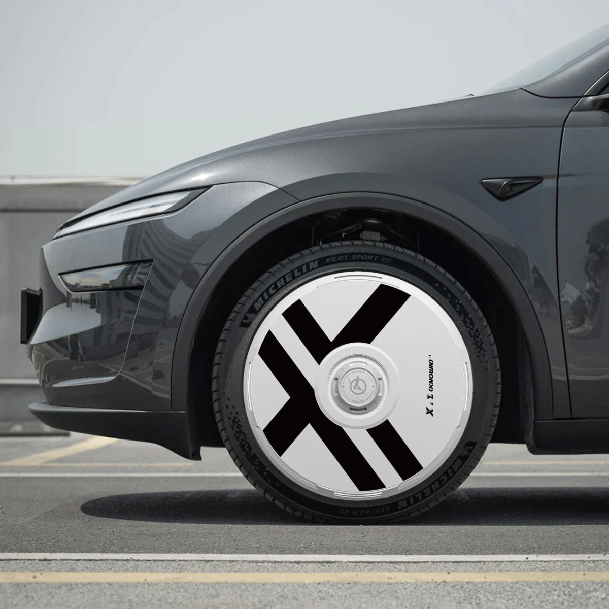 HALOBLK HALODISC 2 X-Factor -Tesla Model Y - 19 inç Aerodinamik Beyaz Jant Kapağı - 4 Adet