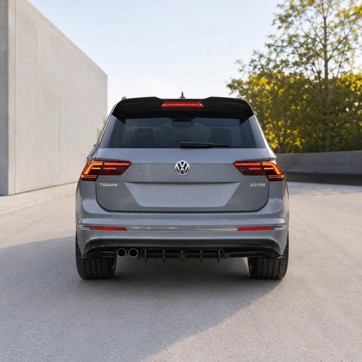 Apex Aero Design - Volkswagen Tiguan Mk2 R-Line (2015-2020) - Arka Tampon Eki - Rear Valance