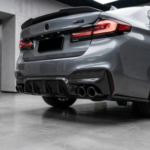 Drifton - BMW M5 F90 Karbon Arka Difüzör Köşe Uzantıları Komple Set 4 Parça - 2018-2023