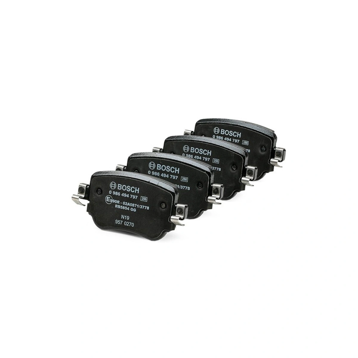 Bosch 0986494797 Arka Fren Balatası - Seat Leon Skoda Octavia Audi A1 Caddy - 104,1mm - 1 Set