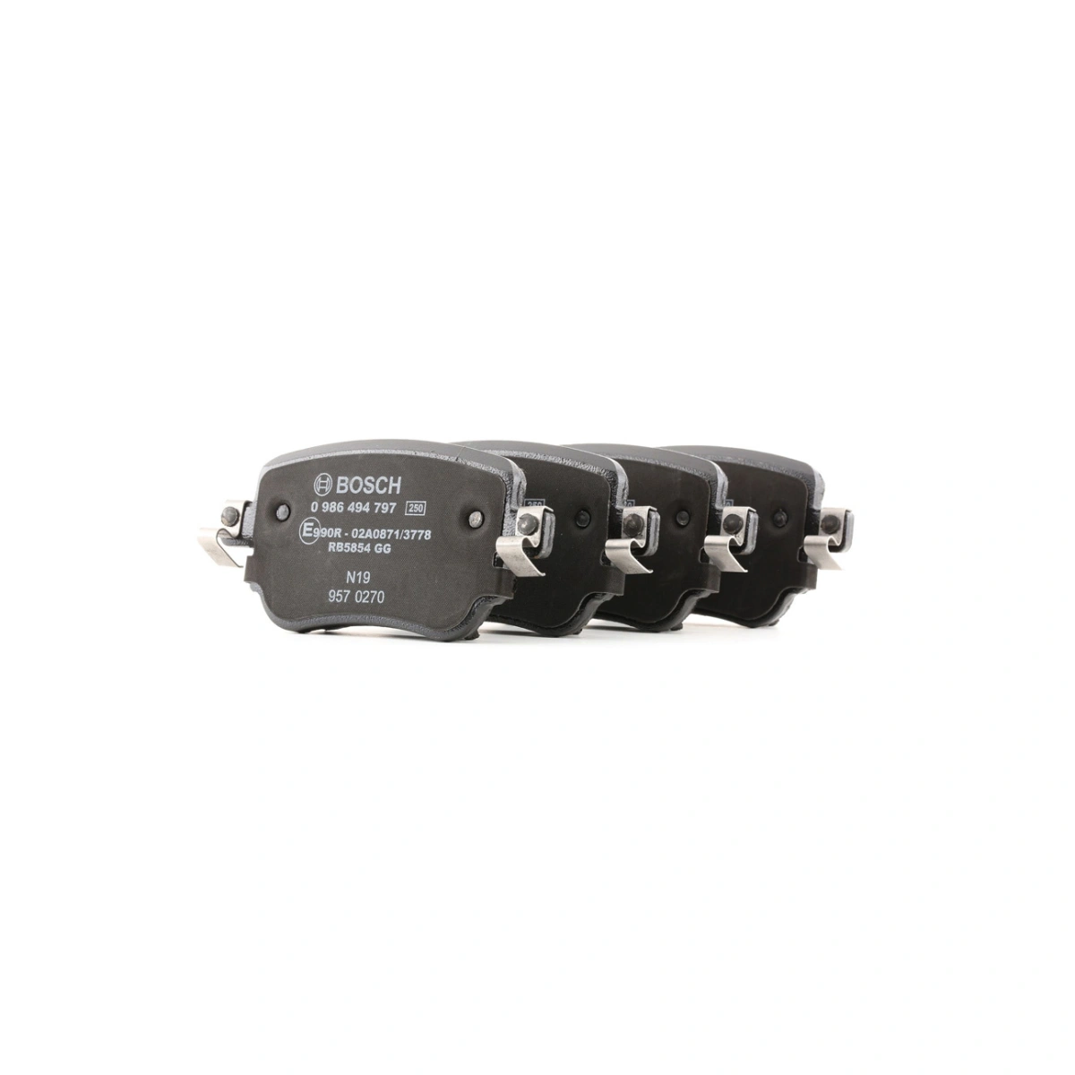 Bosch 0986494797 Arka Fren Balatası - Seat Leon Skoda Octavia Audi A1 Caddy - 104,1mm - 1 Set