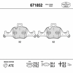 Valeo 671852 Fren Balatası Ön - BMW G20 G30 X3 X4