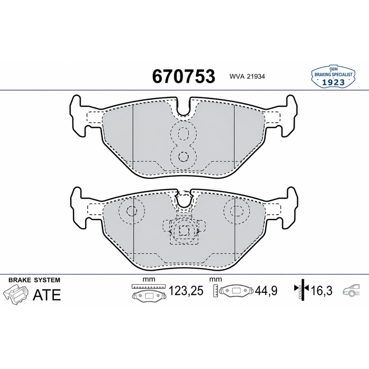 Valeo 670753 Fren Balatası Arka - BMW E46 3 Serisi