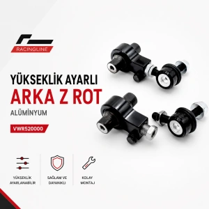RacingLine Volkswagen-Audi-Skoda-Seat-Cupra Yükseklik Ayarlı Arka Z Rot - Alüminyum