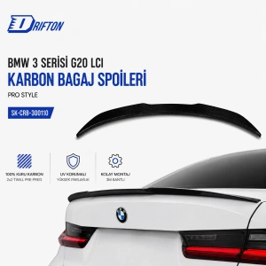 Drifton BMW 3 Serisi G20 LCI Karbon Bagaj Spoileri Pro Style - 2022+