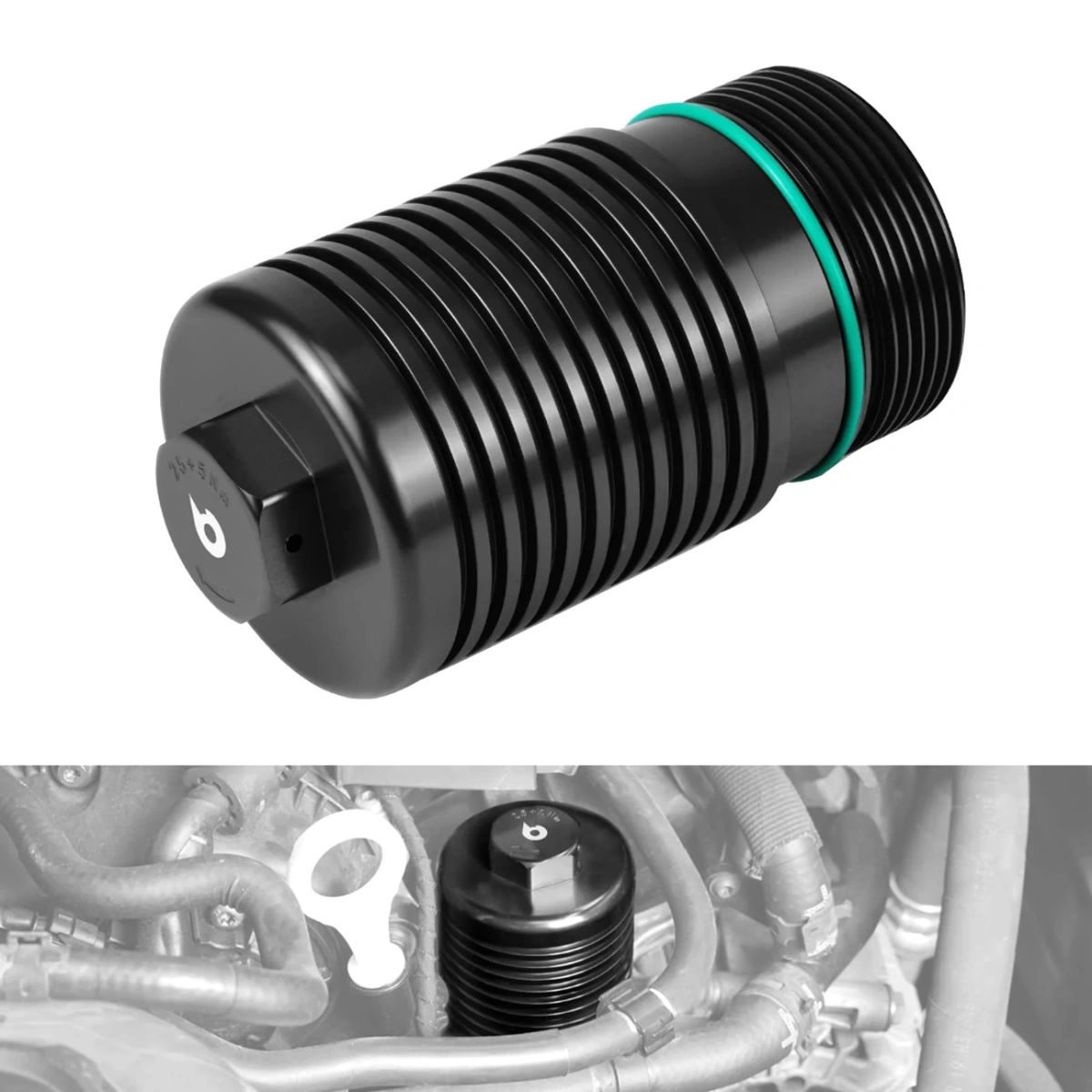 Bevinsee 91111932-BLK Yağ Filtresi Muhafaza Kapağı Siyah - VW Golf 7 8 Audi S3 EA888