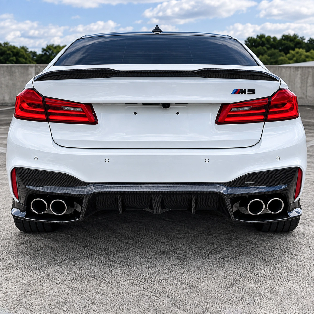 Drifton BMW F90 M5 3D Style Karbon Arka Difüzör - 2018-2023