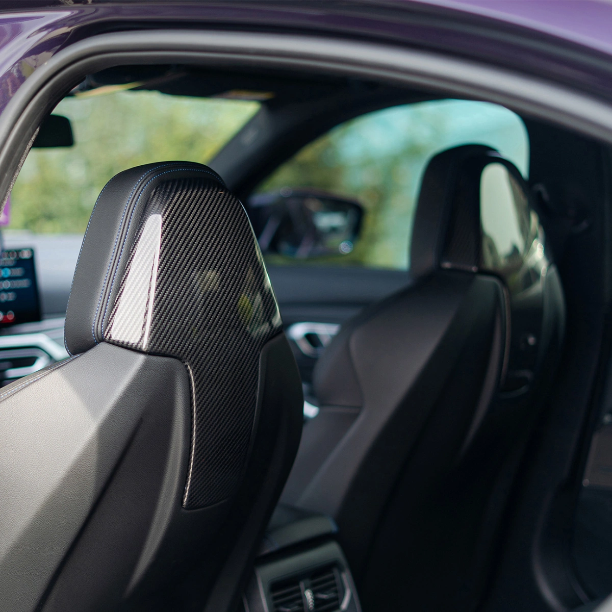 Drifton BMW G80-G82-G83 M3 M4 Karbon Koltuk Sırtı Kaplaması 2'li Set - 2021+