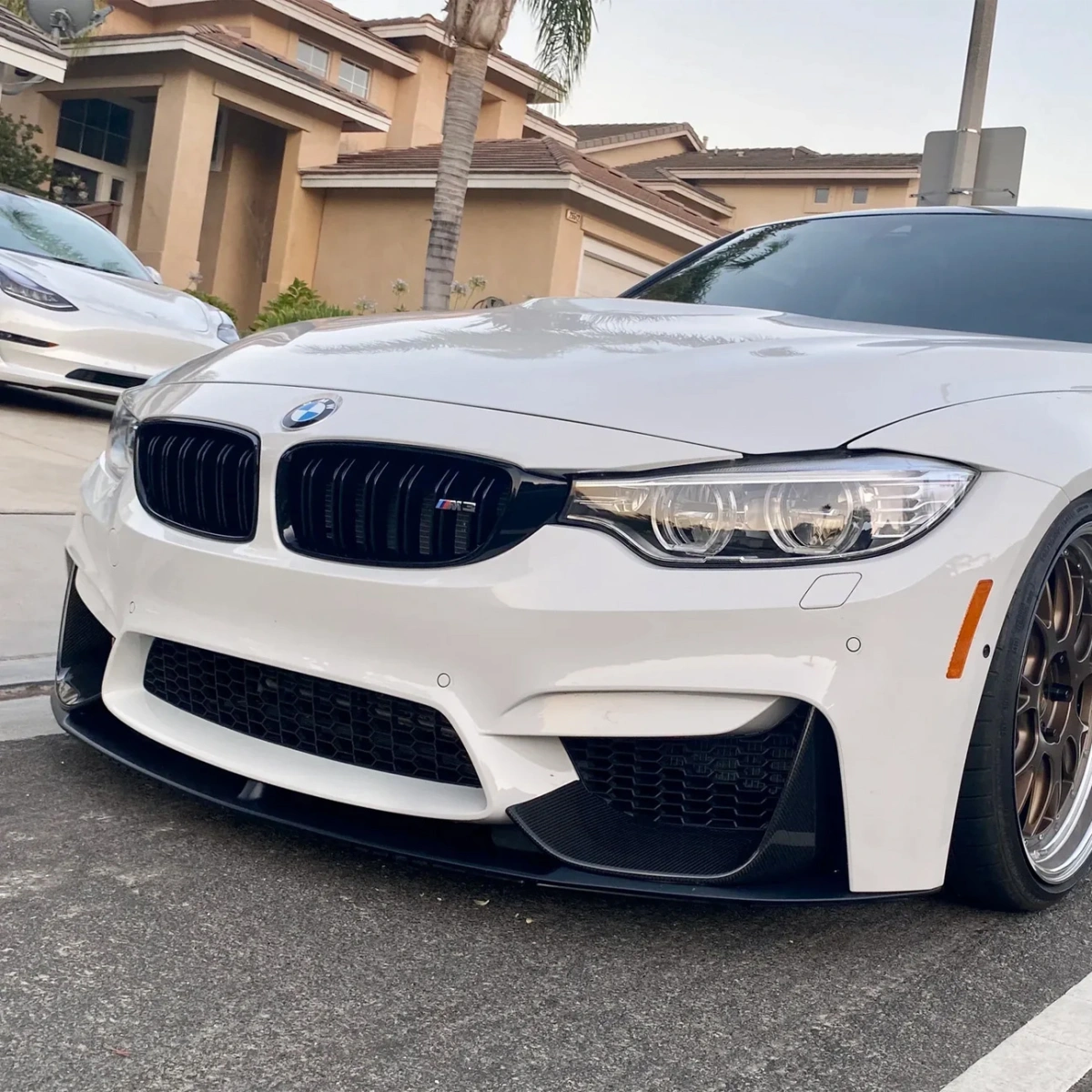 Drifton BMW F80-F82 M3 M4 SMP Style Karbon Ön Lip - 2014-2020