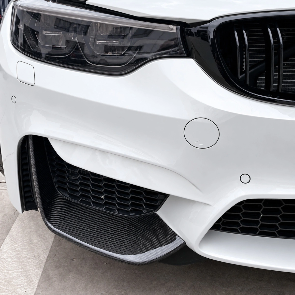 Drifton BMW F80-F82 M3 M4 MP Style Karbon Ön Tampon Splitter - 2014-2020