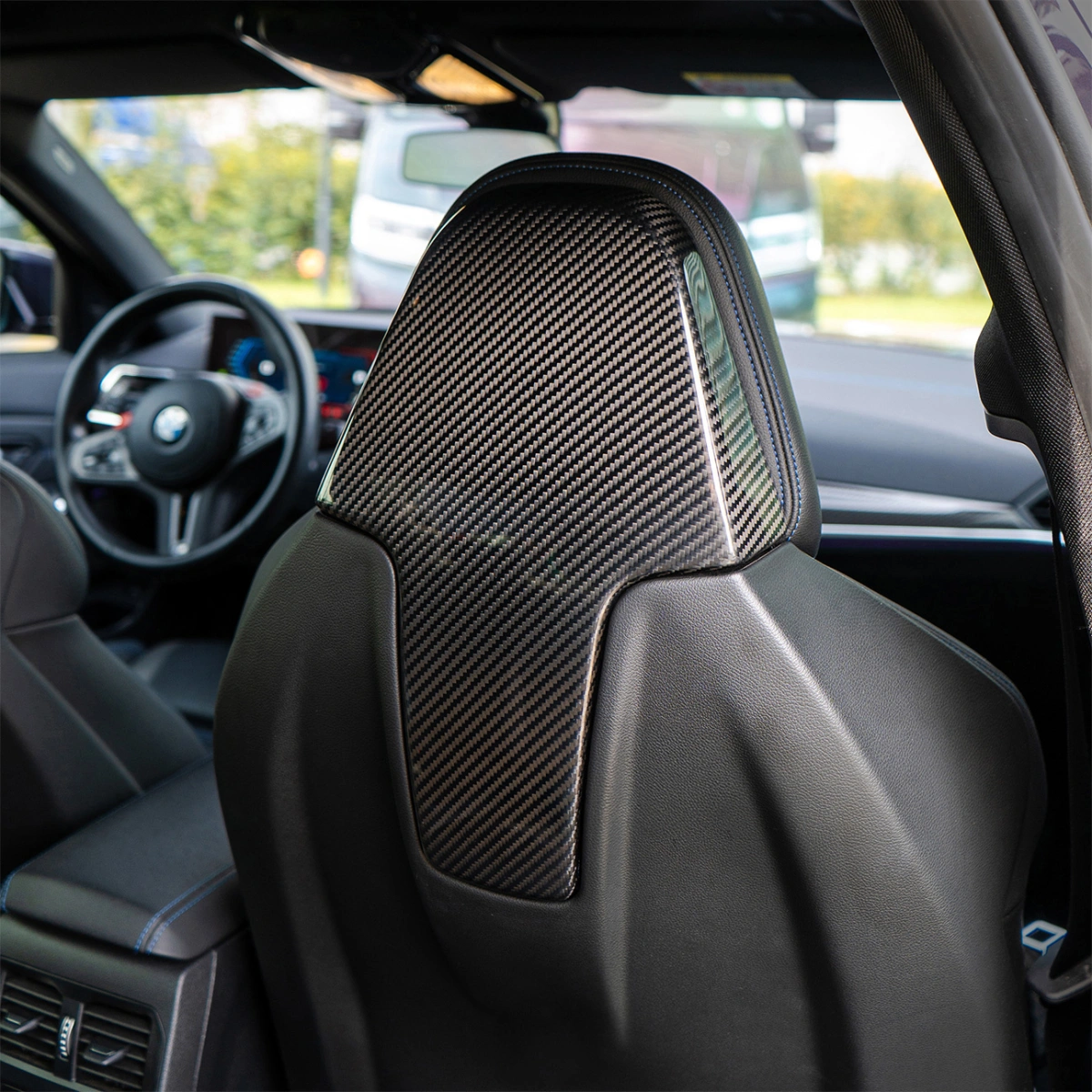 Drifton BMW G80-G82-G83 M3 M4 Karbon Koltuk Sırtı Kaplaması 2'li Set - 2021+