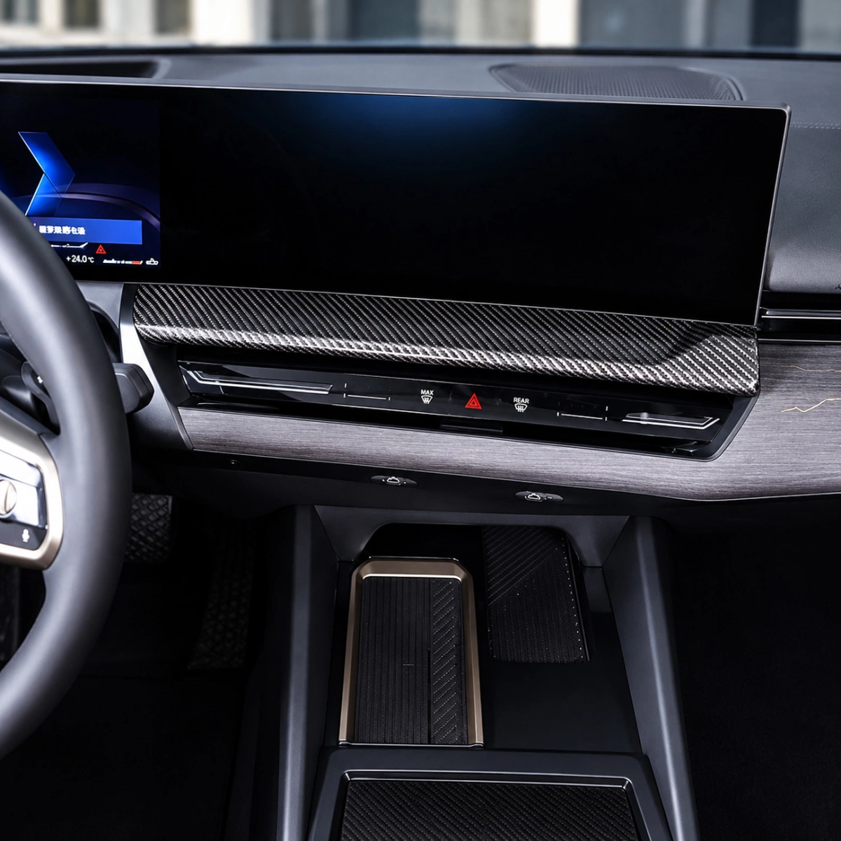 Drifton BMW G60 5 Serisi Karbon Ekran Altı Trimi - 2023+