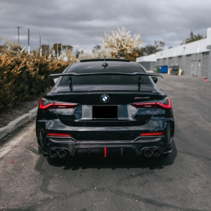 Drifton BMW G22 4 Serisi Coupe Karbon Arka Difüzör LED Işıklı 3 Parça - 2020+