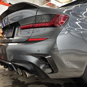 Drifton BMW G20 3 Serisi Karbon Arka Tampon Eki 4 Parça - 2019+