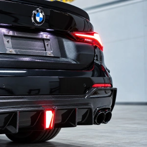 Drifton BMW G22 4 Serisi Coupe Karbon Arka Difüzör LED Işıklı 3 Parça - 2020+