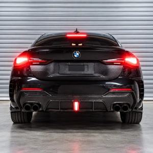 Drifton BMW G22 4 Serisi Coupe Karbon Arka Difüzör LED Işıklı 3 Parça - 2020+