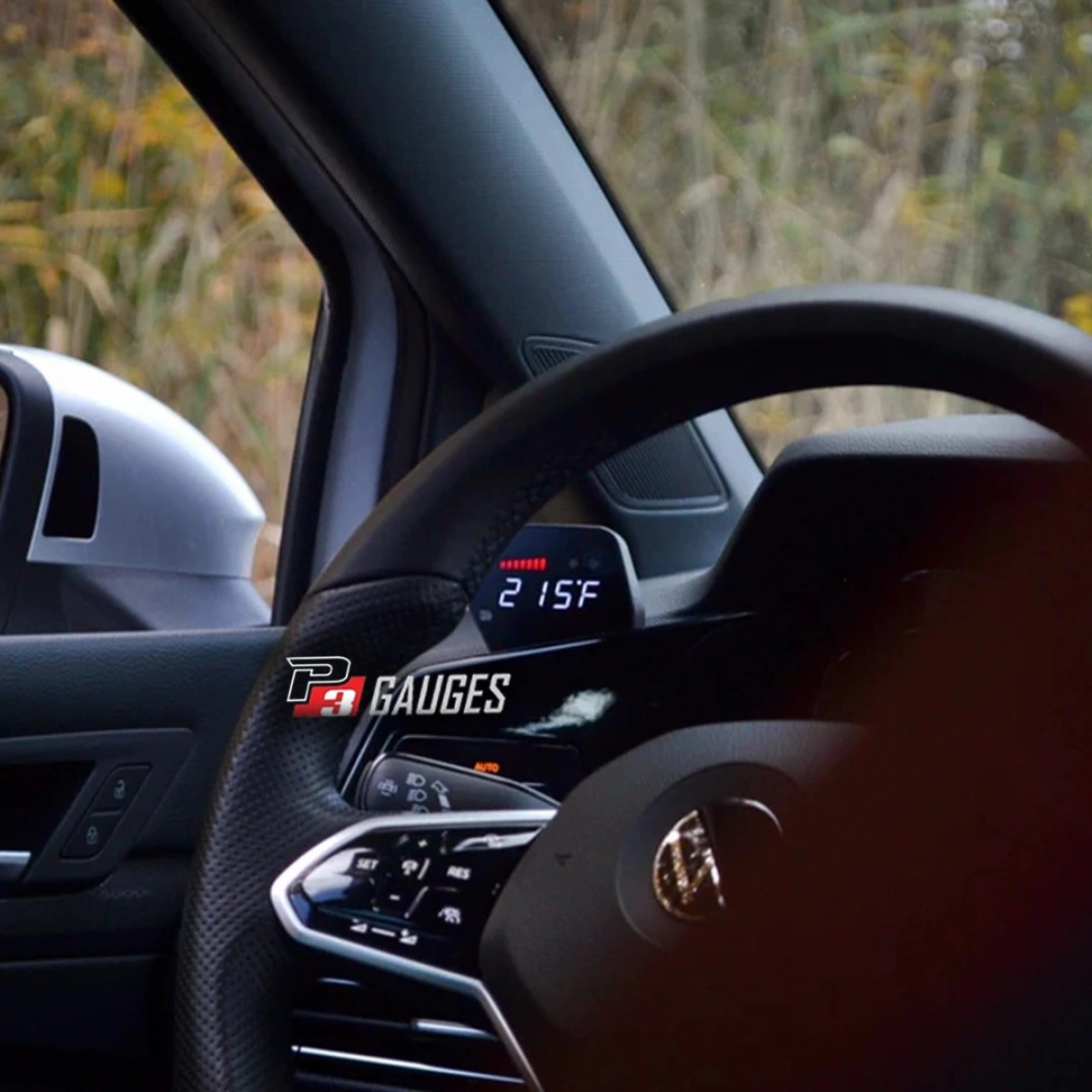 P3 Gauges P3 V3 OBD2 Volkswagen Mk8 - Golf 8R (2020+) L3P3VGR8 Dijital Havalandırma Göstergesi