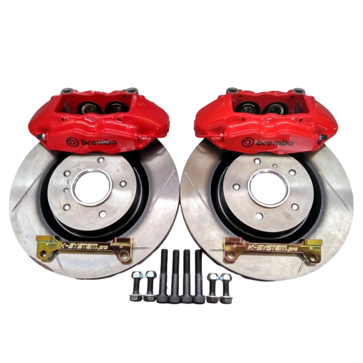 K-System Honda Civic EP3/FN2 Brembo 4 Piston 324x30mm Fren Dönüşüm Kiti – Kırmızı Kaliper