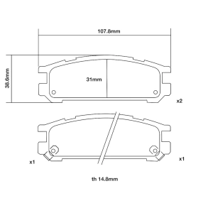 Brembo Arka Fren Balata Seti - Subaru Impreza, Legacy, SVX - 07.B315.18