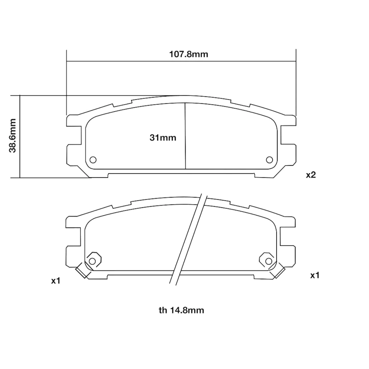 Brembo Arka Fren Balata Seti - Subaru Impreza, Legacy, SVX - 07.B315.18
