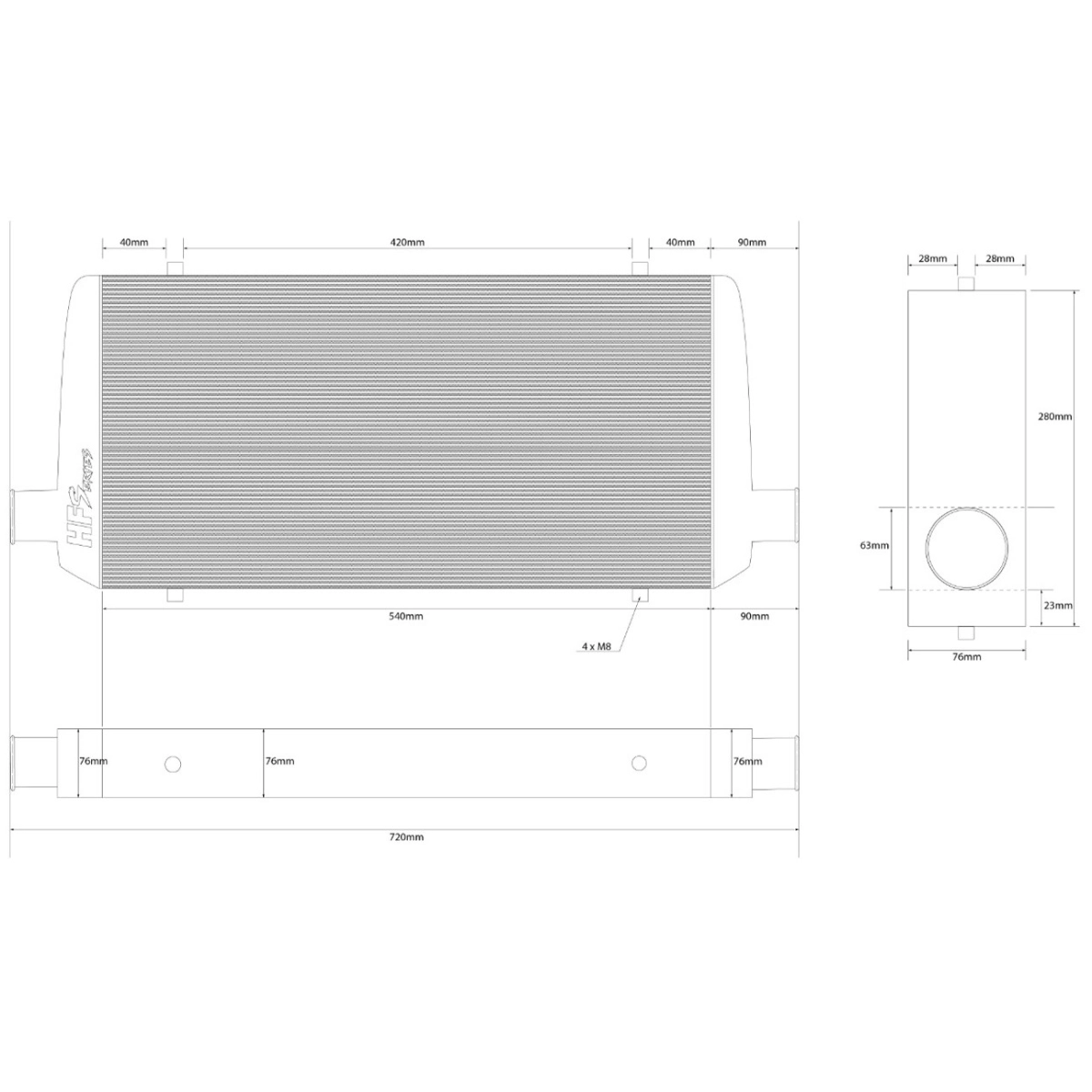 HG-Motorsport Universal 11.5 Litre Intercooler