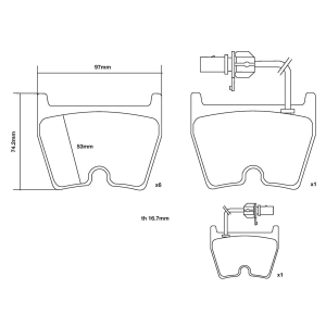 Brembo Ön Fren Balata Seti - Audi A4, A5, A6 2008-2015 - 07.B314.01